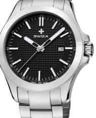 Swiza Švýcarské hodinky SWIZA URBANUS, SST, černé, kovové