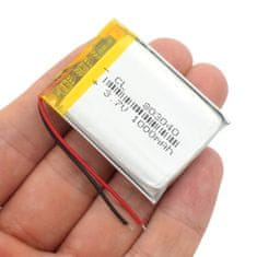 YUNIQUE GREEN-CLEAN 1 kus 803040 dobíjecí Lipo baterie (3.7V, 1000mAh Lipo) pro reproduktory, Bluetooth, GPS, PDA, tachograf, hračky