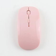 Northix 2,4 GHz bezdrátová myš – super tenký design – růžová 
