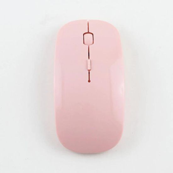 Northix 2,4 GHz bezdrátová myš – super tenký design – růžová