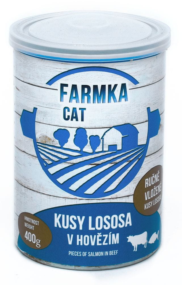 Levně FALCO FARMKA CAT s lososem 6x400g