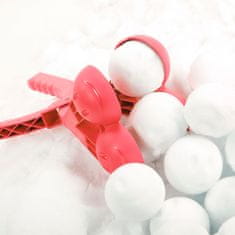 Prosperplast Výrobník sněhových koulí SNOWBALLEE Double Ballmaker Snowball Machine - červená