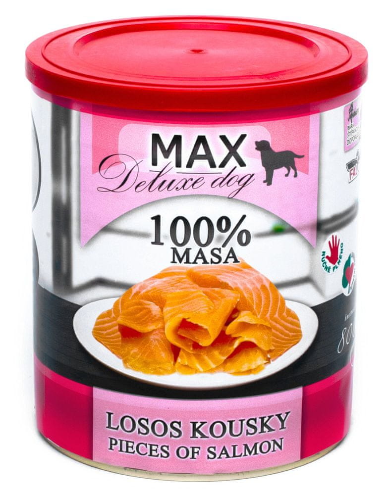 Levně FALCO MAX deluxe losos kousky 8x800 g