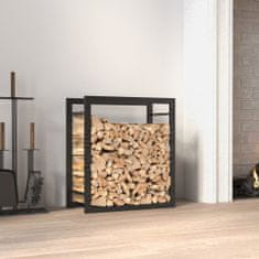 shumee Stojan na palivové dřevo matný černý 50 x 28 x 56 cm ocel