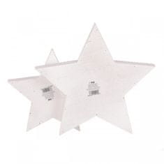 ATAN Sada 2 kusů dřevěných táců ve tvaru hvězdy LD-0350