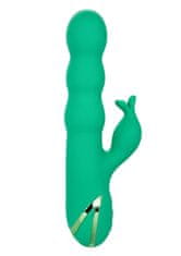 CalExotics Sonoma Satisfier (Green), pulzační vibrátor s králíčkem