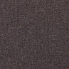 Vidaxl Lavice s polštáři tmavě hnědá 113 x 64,5 x 75,5 cm textil