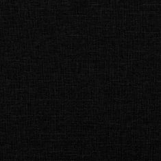 Vidaxl 3místná pohovka s podnožkou černá 180 cm textil