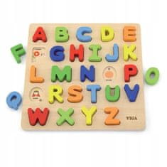 Viga Toys Vzdělávací logická dřevěná logická abeceda Lite