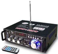 HADEX Zesilovač, rádio, bluetooth, přehrávač MP3, karaoke BT-298A