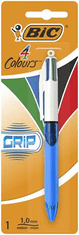 Bic Kuličkové pero "4 Colours Originals Grip", čtyři barvy, 0,32 mm, zatahovací, blistr, 8871292