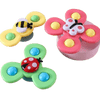 Spinner Toys - zábavná hrací sada s motivy zvířat - včela, motýl a kuřátko (3 v sadě)