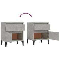 Vidaxl Noční stolek betonově šedý 40x35x50 cm