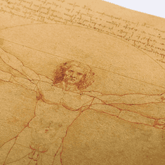 Tie Ler  Plakát Leonardo Da Vinci Manuscript Vitruvian Man 