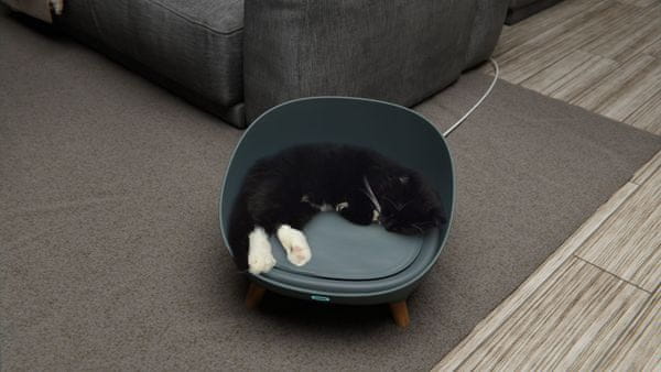 Tesla Smart Pet Sofa PS300 okos kanapé intelligens kanapé macskáknak kistestű kutyáknak ágyfűtés hőmérséklet beállítása intelligens hőmérséklet változtatás kísérő alkalmazás ergonómikus formázás Android iOS kézi beállítás időzítő energiatakarékos halk működés vízálló szőnyeg okos kanapé okos kisállat ágy