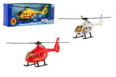Teddies  Vrtulník/Helikoptéra záchranných složek kov/plast 18cm 3 druhy