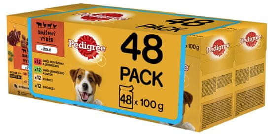 Pedigree Vital Protection kapsičky masový výběr v želé pro dospělé psy 48 x 100g