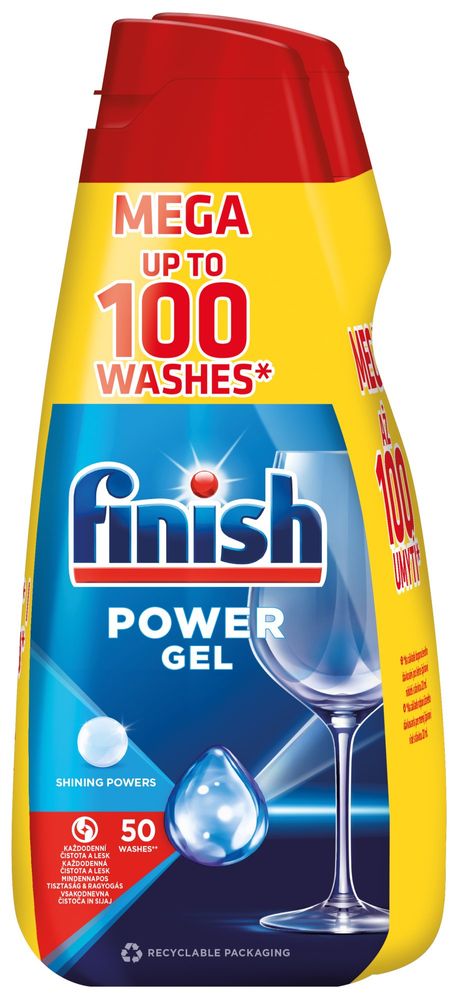 Levně Finish Power gel do myčky nádobí 2x1000 ml