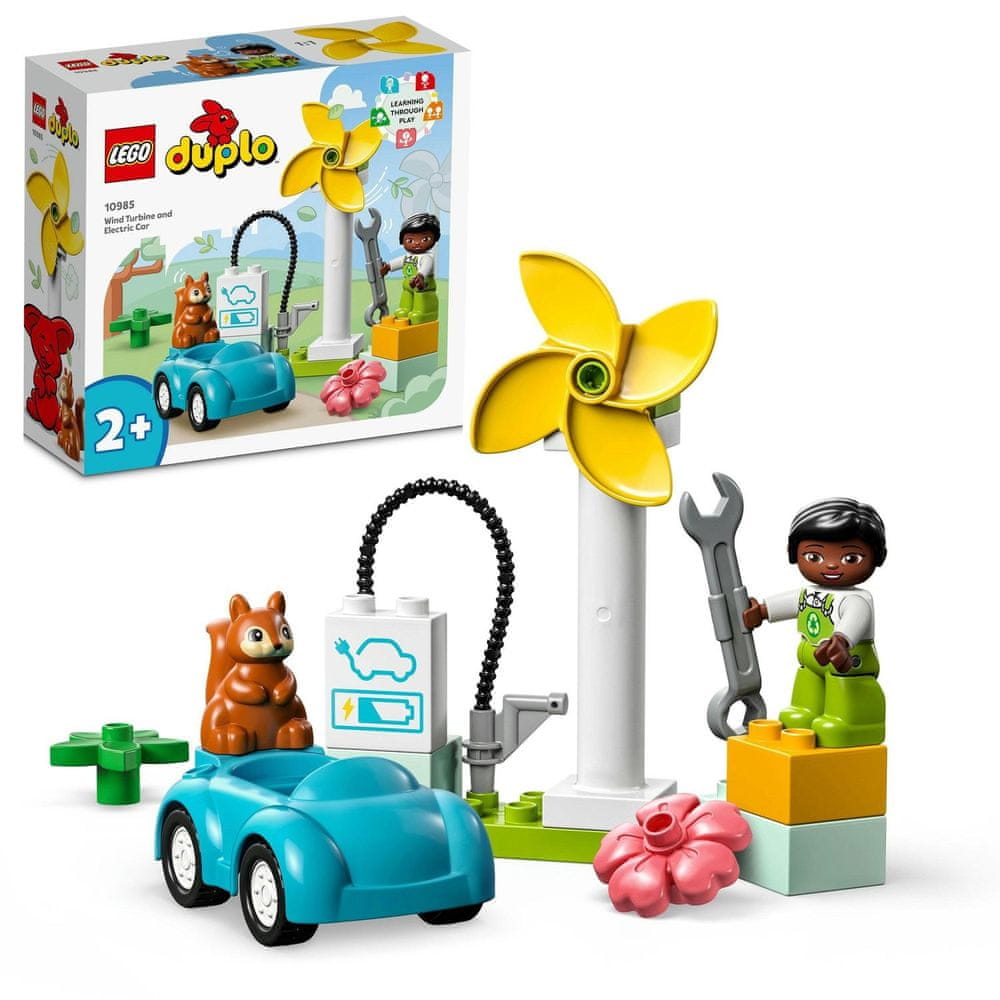 Levně LEGO DUPLO 10985 Větrná turbína a elektromobil
