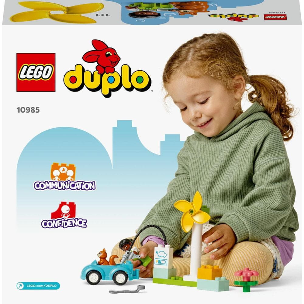 Levně LEGO DUPLO 10985 Větrná turbína a elektromobil