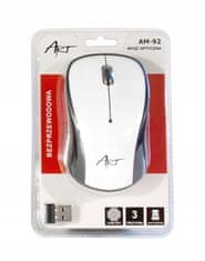 ART Bezdrátová myš optická AM-92C 2400 DPI bílá