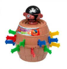 WOWO Interaktivní Arkádová Hra Crazy Pirate in a Barrel, Rozměry 9 x 9 x 12,5 cm
