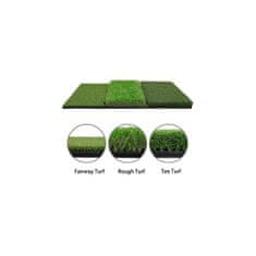 Golf Performance Golfová patovací rohož / odpaliště se třemi druhy povrchů 41 x 64 x 3,5 cm
