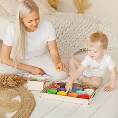 Ulanik Montessori dřevěná hračka "Wooden lacing. Small"