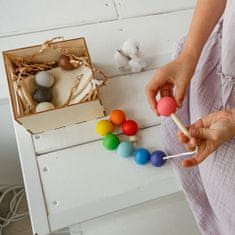 Ulanik Montessori dřevěná hračka "Wooden lacing. Medium."