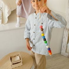 Ulanik Montessori dřevěná hračka "Wooden lacing. Medium."