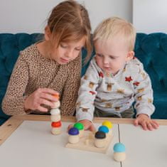 Ulanik Montessori dřevěná hračka "Mushroom meadow 9"