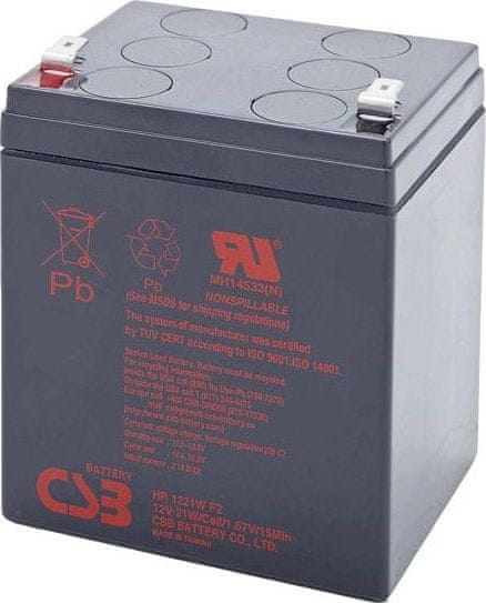 CSB Pb záložní akumulátor VRLA AGM 12V/5,1Ah (HR1221W F2)