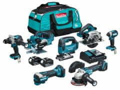 Makita ZesCombo 18V (Ddf486,Dga504,Dhs660,Djv182,Dkp181,Dtd153,Dtm52) 2X5,0Ah Bag Dlx7019Tx1