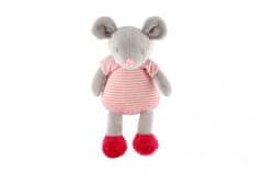 Teddies  Myš/Myška sedící plyš 20cm růžová