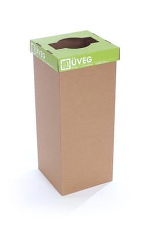 RECOBIN Odpadkový koš na tříděný odpad "Office", zelená, recyklovaný, 60 l