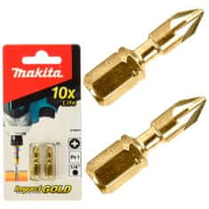 Makita 2 rázové bity PZ1 25mm IMPACT GOLD B-28444