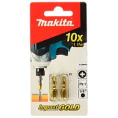 Makita 2 rázové bity PZ1 25mm IMPACT GOLD B-28444
