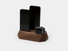 Oakywood Dokovací stanice iPhone, Apple Watch & AirPods, ořech