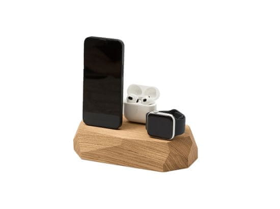 Oakywood Dokovací stanice iPhone, Apple Watch & AirPods, dub