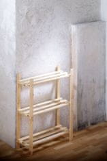 Rojaplast regál dřevěný 3 police 75 × 30 × 80 cm