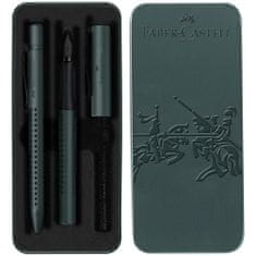 Faber-Castell Souprava Grip Edition plnicí pero M+kuličkové pero, Mistletoe