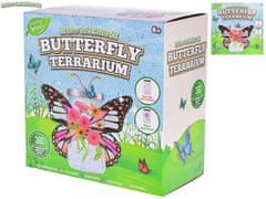 Grow&decorate sada na výrobu motýlí zahrádky, sazenic v nádobě s nálepkami 6 +