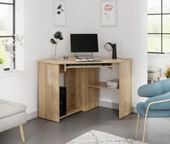 Nejlevnější nábytek PC stůl rohový NEJBY SMART 01, dub sonoma