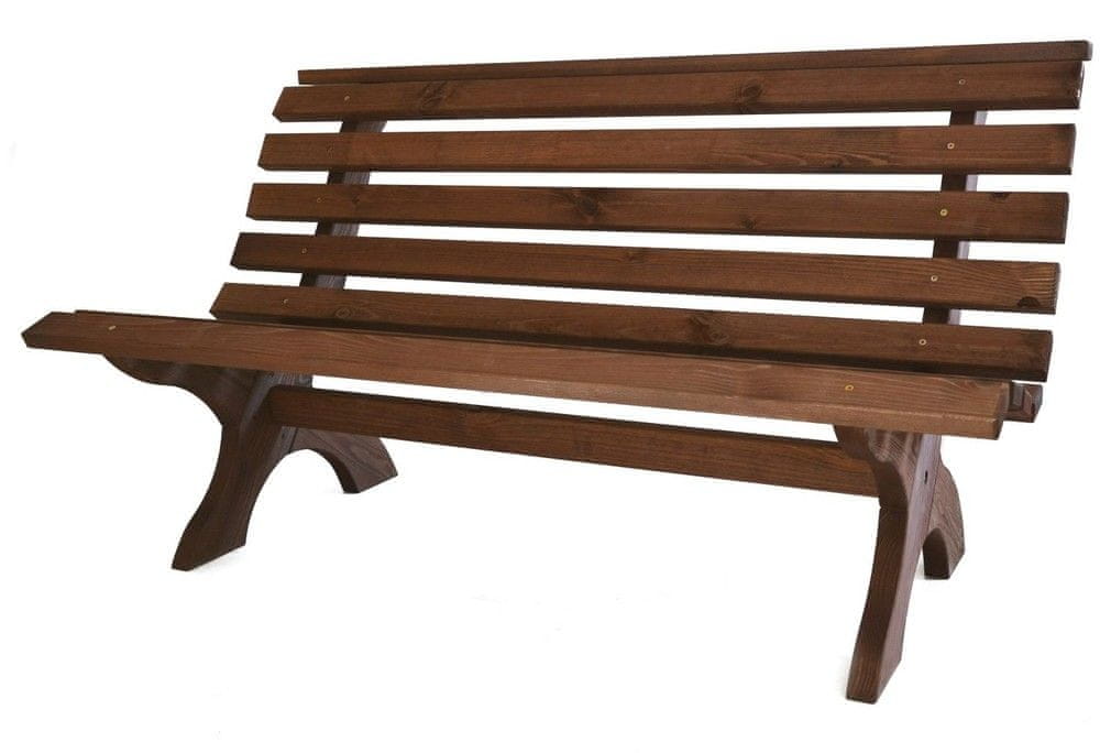 Levně Rojaplast retro dřevěná lavice, mořená