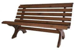 Rojaplast retro dřevěná lavice, mořená