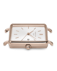 Rosefield hodinky QWGR-Q12 The Boxy White Elephant Grey Rosegold