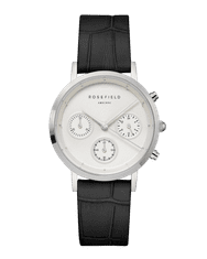Rosefield hodinky NCBS-N94 The Gabby White Sunray Croco Black Silver