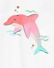 Carter's Set 2dílný triko na ramínka, kraťasy Pink Dolphin holka 18m