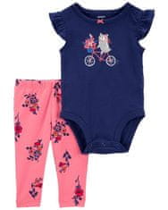 Carter's Set 2dílný body kr. rukáv, legíny Navy Bike holka 3m