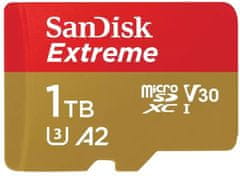 SanDisk Micro (SDXC) SanDisk Extreme 1TB 190MB/s UHS-I U3 + SD adaptér (SDSQXAV-1T00-GN6MA)